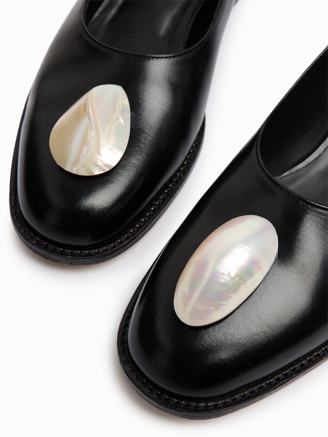 Eenk 25mm Mother-of-pearl Point Ballerinas