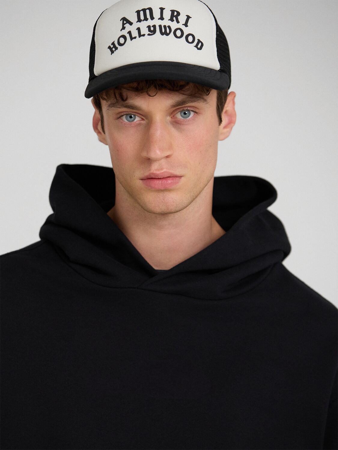 Amiri Black Baseball Cap With Logo Lettering On The Front And Mehs Panels In Cotton Man