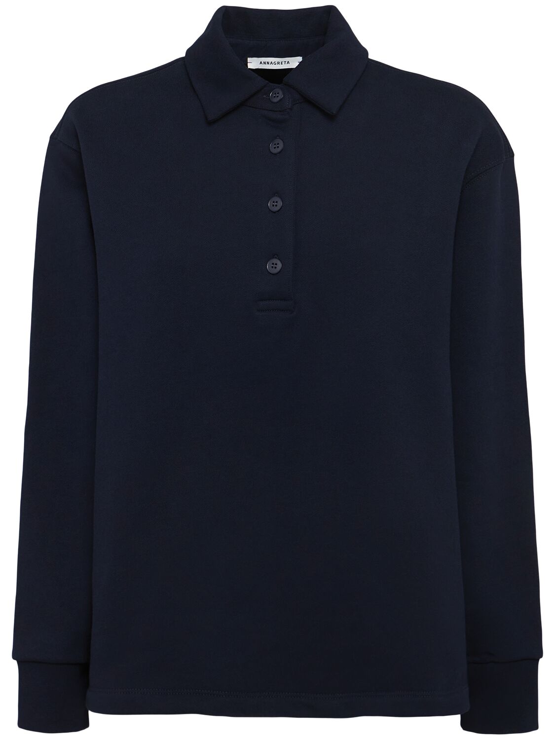 Florence Cotton Sweatshirt Polo