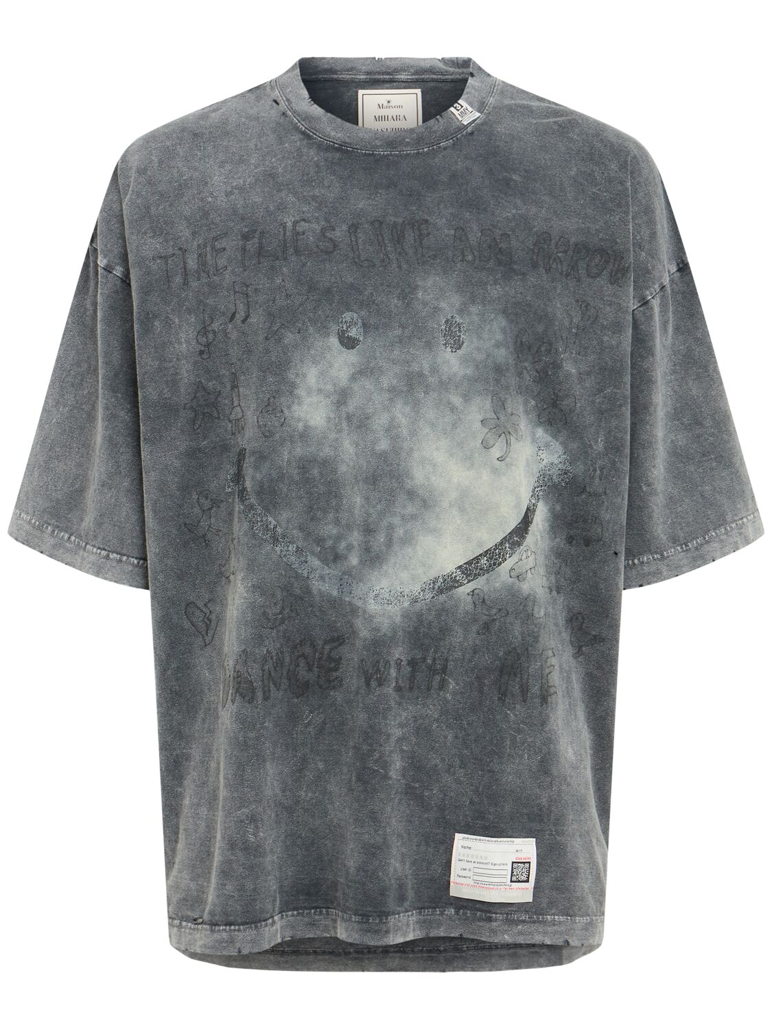 T-shirt En Coton Décoloré - MIHARA YASUHIRO - Modalova