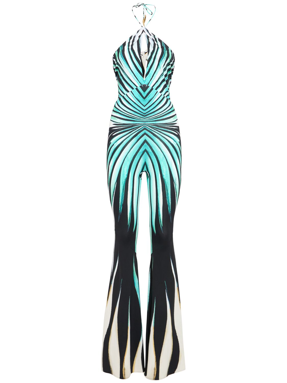 Roberto Cavalli Ray Printed Nylon Blend Jumpsuit