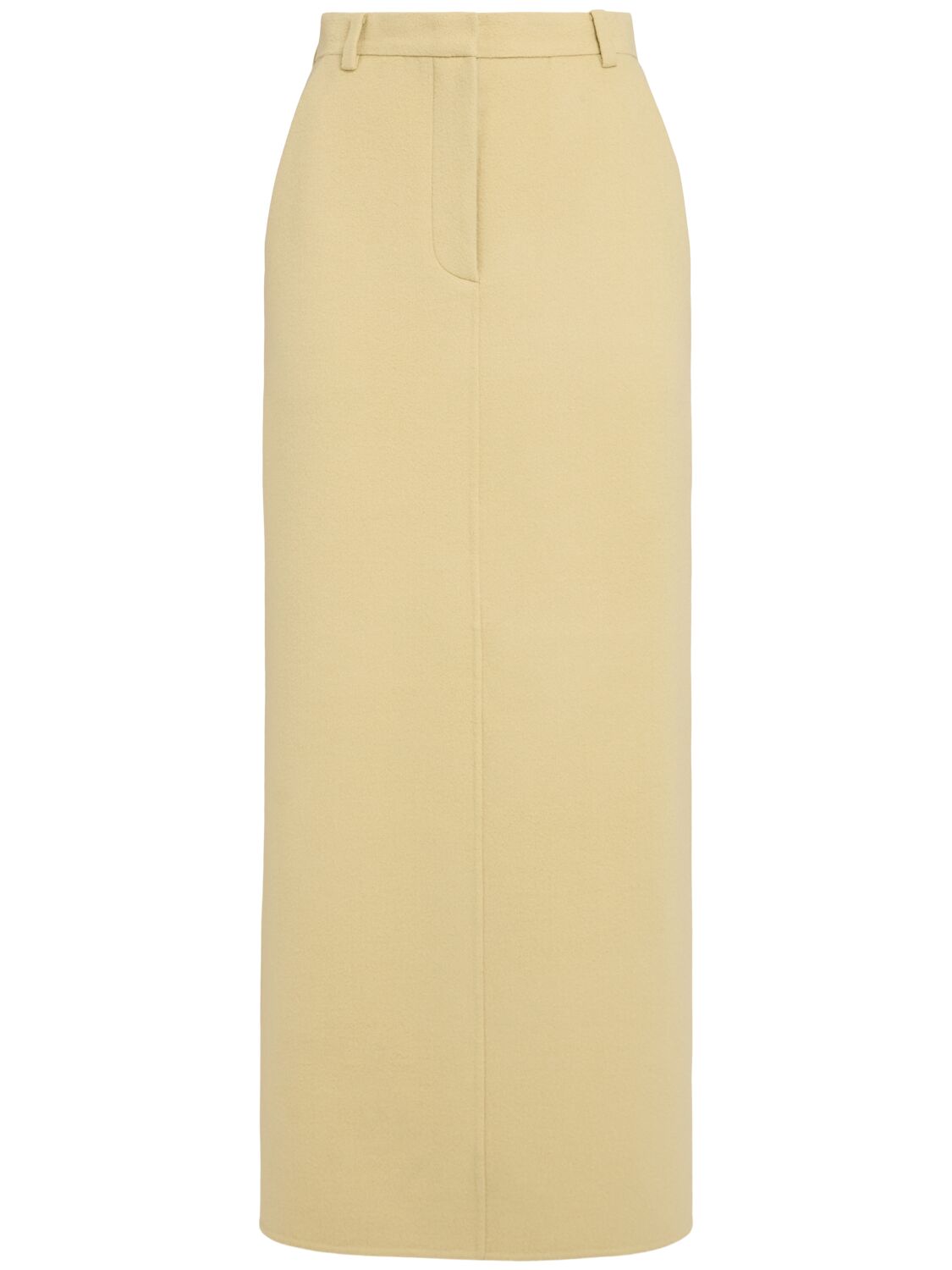 Eenk Straight Wool Blend Midi Skirt