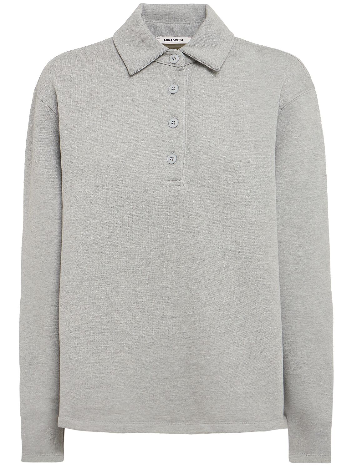 Marie Long-sleeve Cotton Jersey Polo