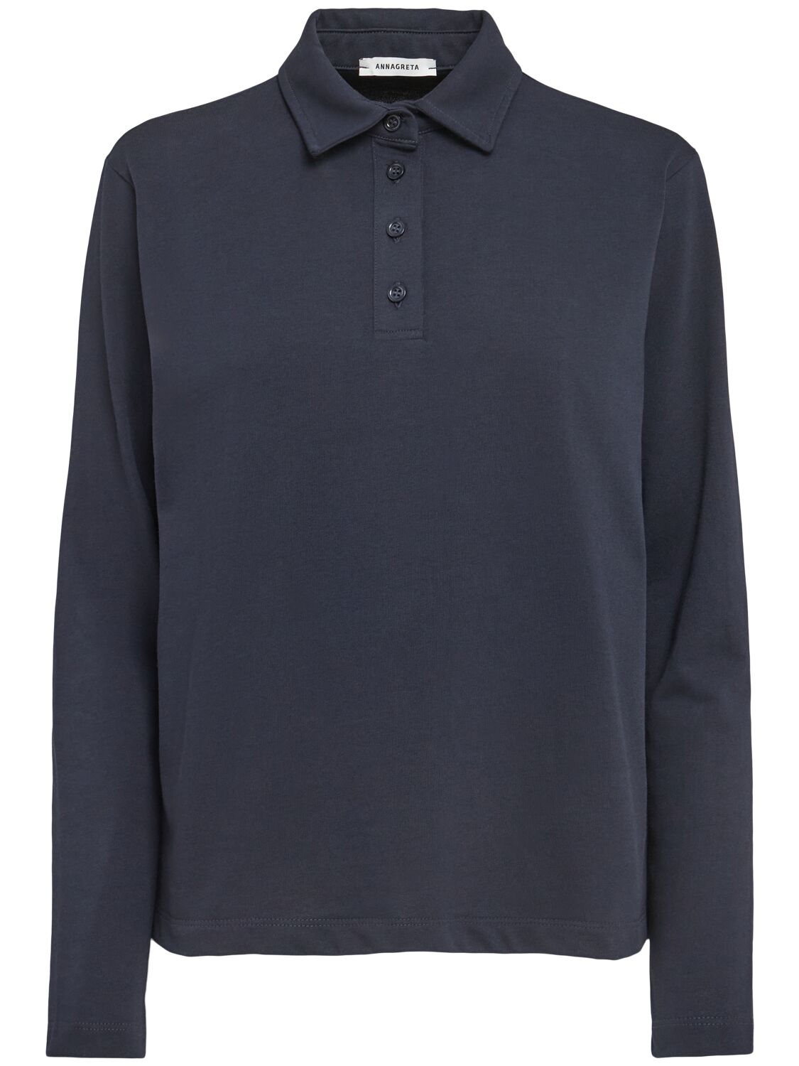 Long Sleeve Cotton Polo