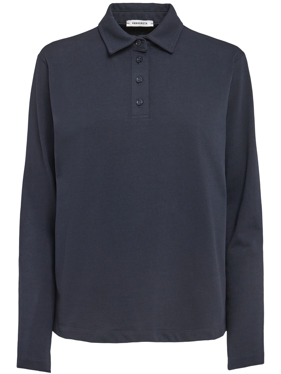 Mary Long-sleeve Cotton Jersey Polo