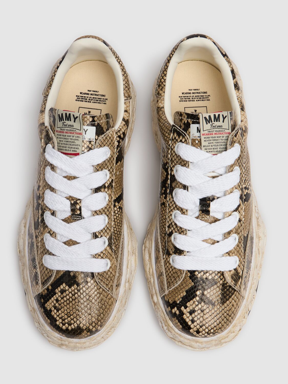 Miharayasuhiro Charles Python Print Low Sneakers