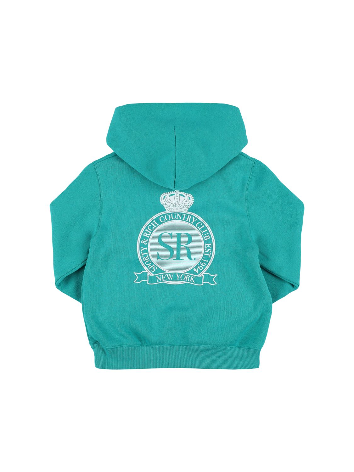 Sporty And Rich Royal Club Printed Cotton Blend Hoodie