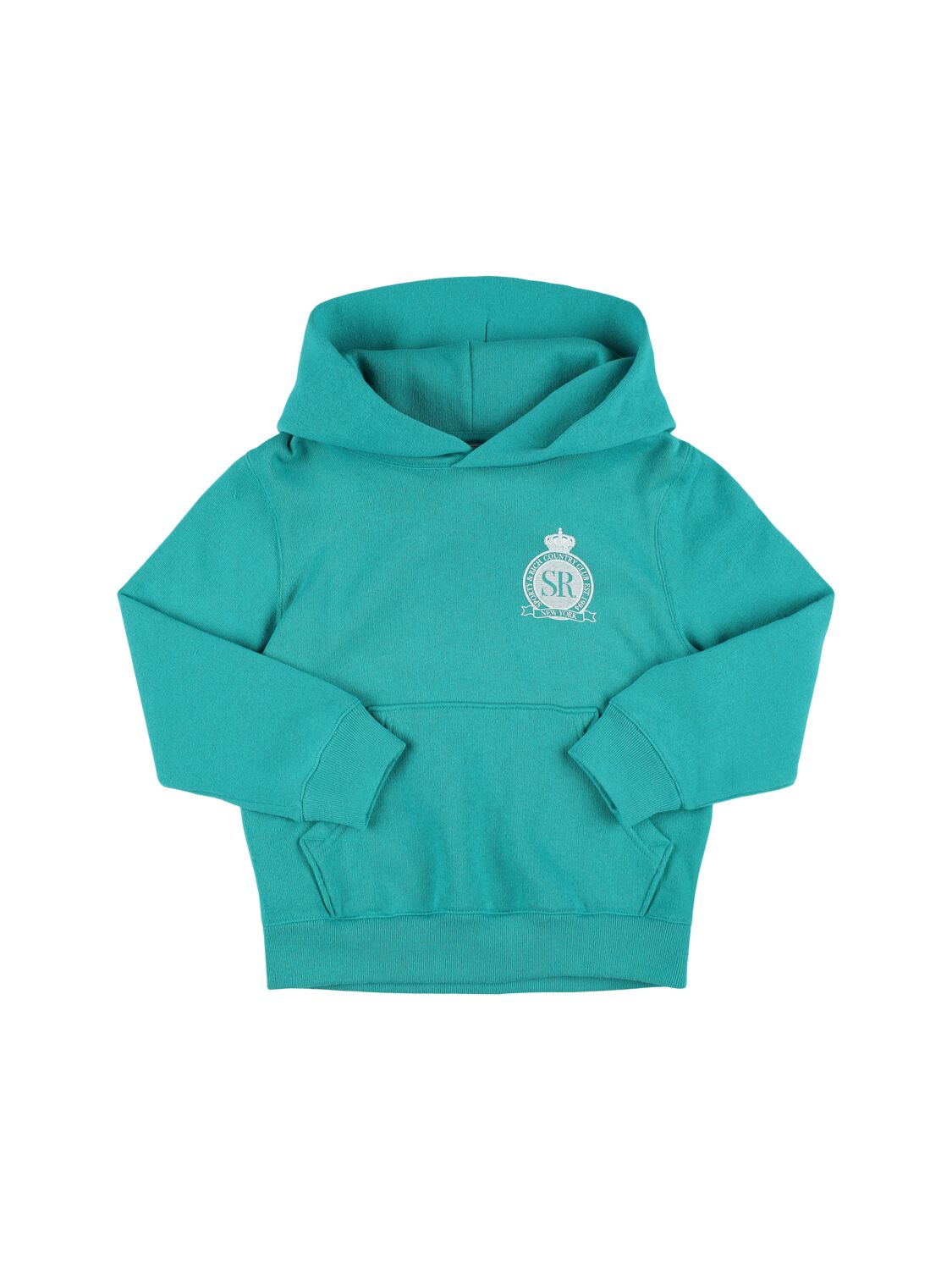 Sporty And Rich Royal Club Printed Cotton Blend Hoodie