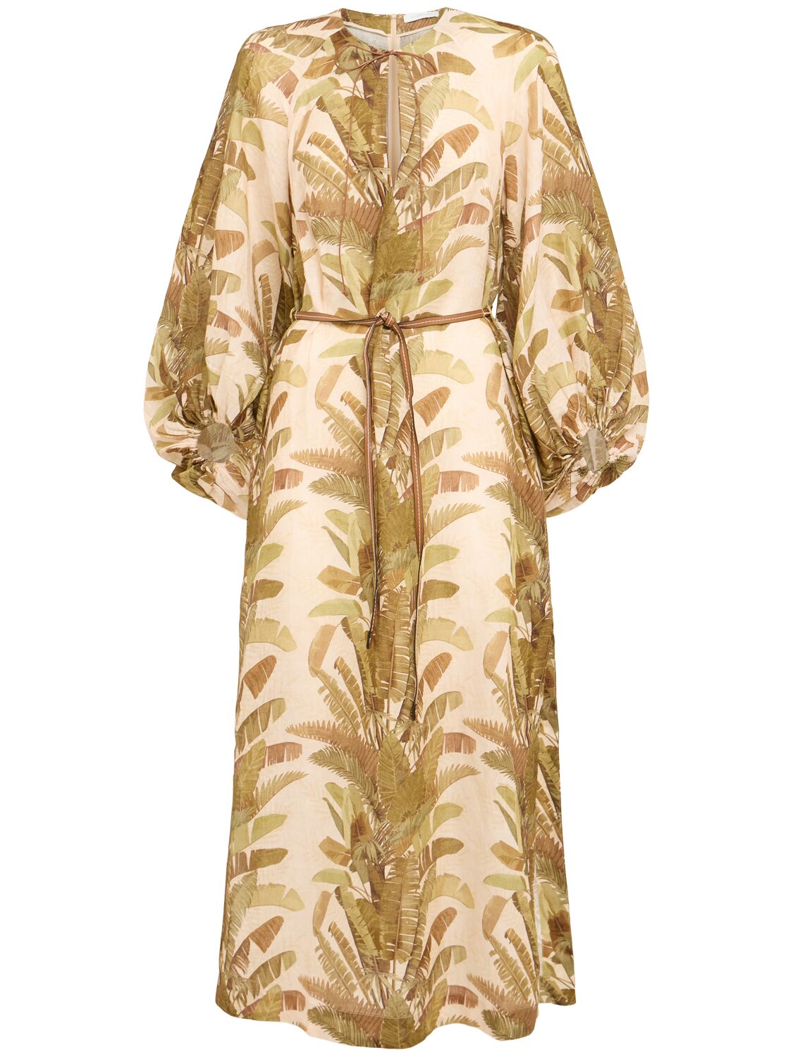 Zimmermann Ascension Linen Midi Dress
