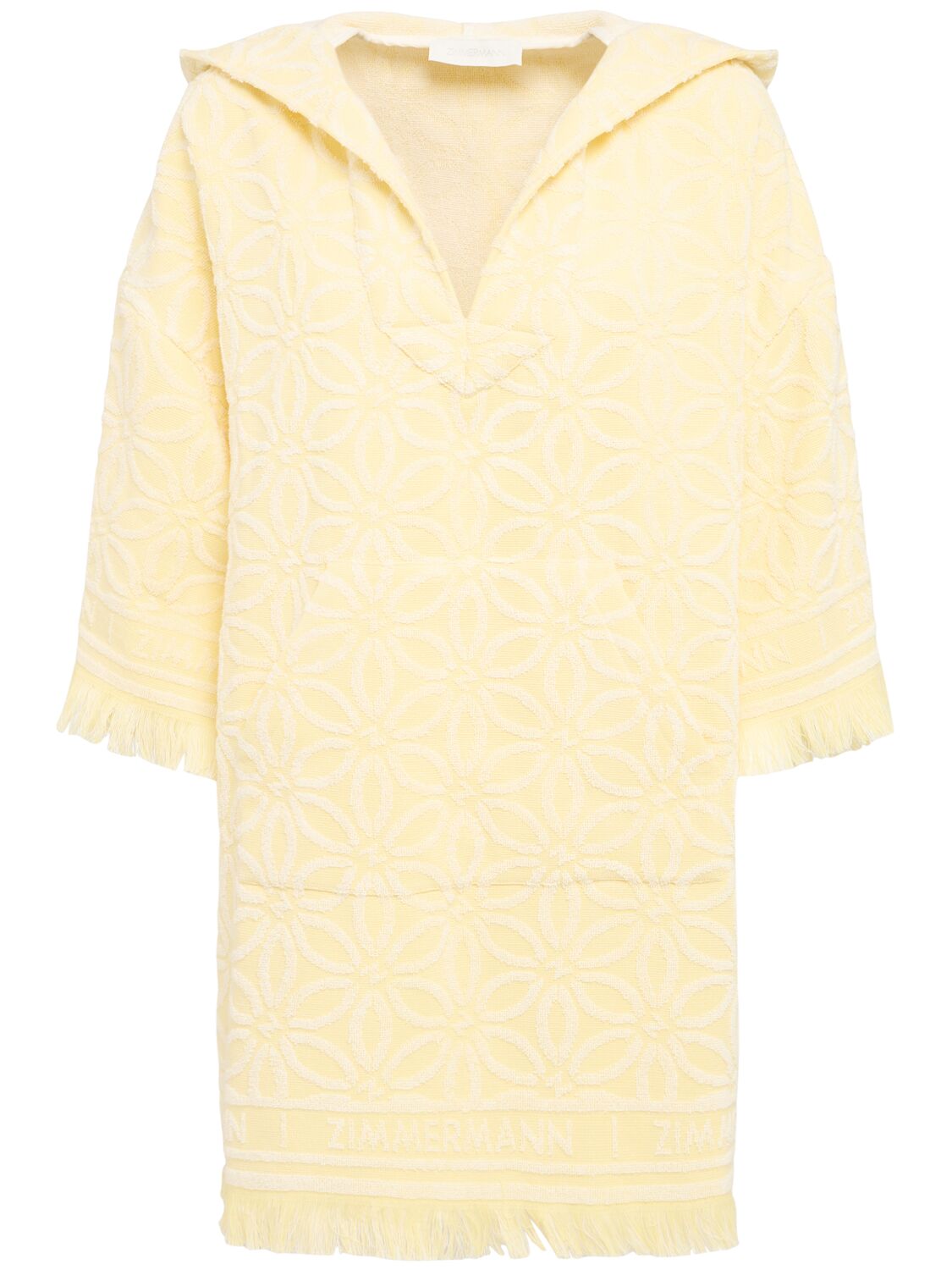 Zimmermann Coco Hooded Cotton Toweling Mini Dress