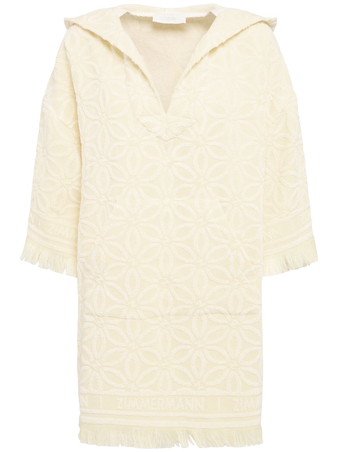 ZIMMERMANN Coco Hooded Cotton Toweling Mini Dress