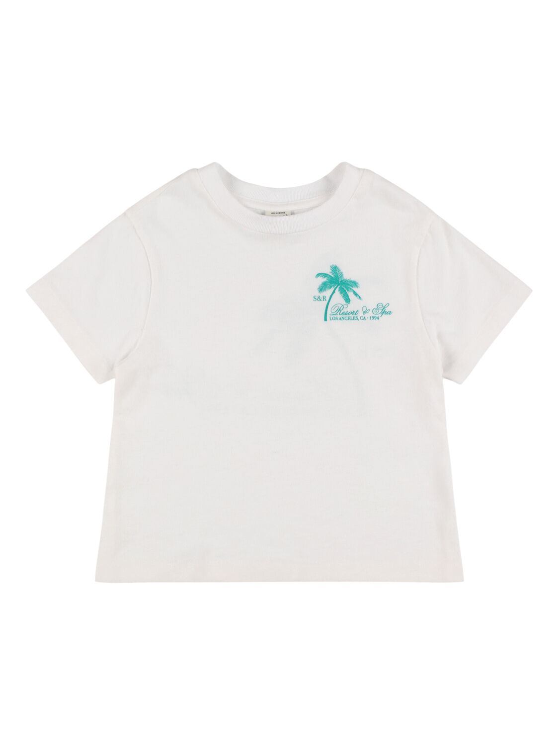 Sporty And Rich Palms Printed Cotton Jersey T-shirt