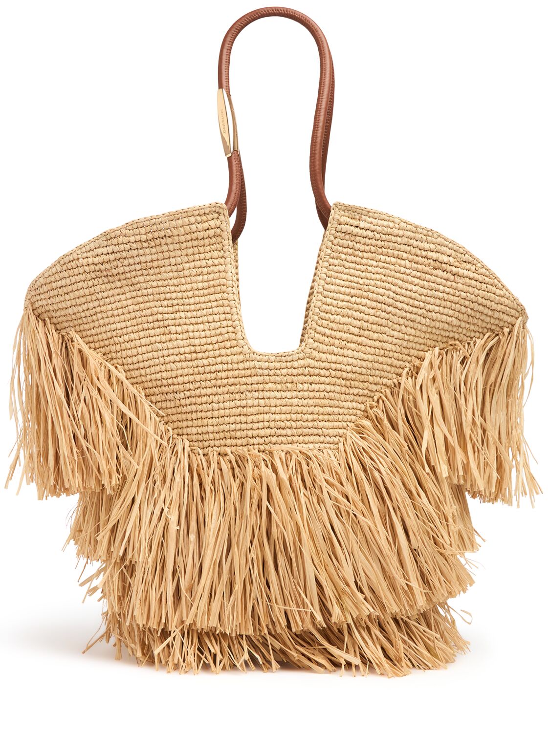 Sac Moyen En Raphia À Franges Goldentime - ZIMMERMANN - Modalova