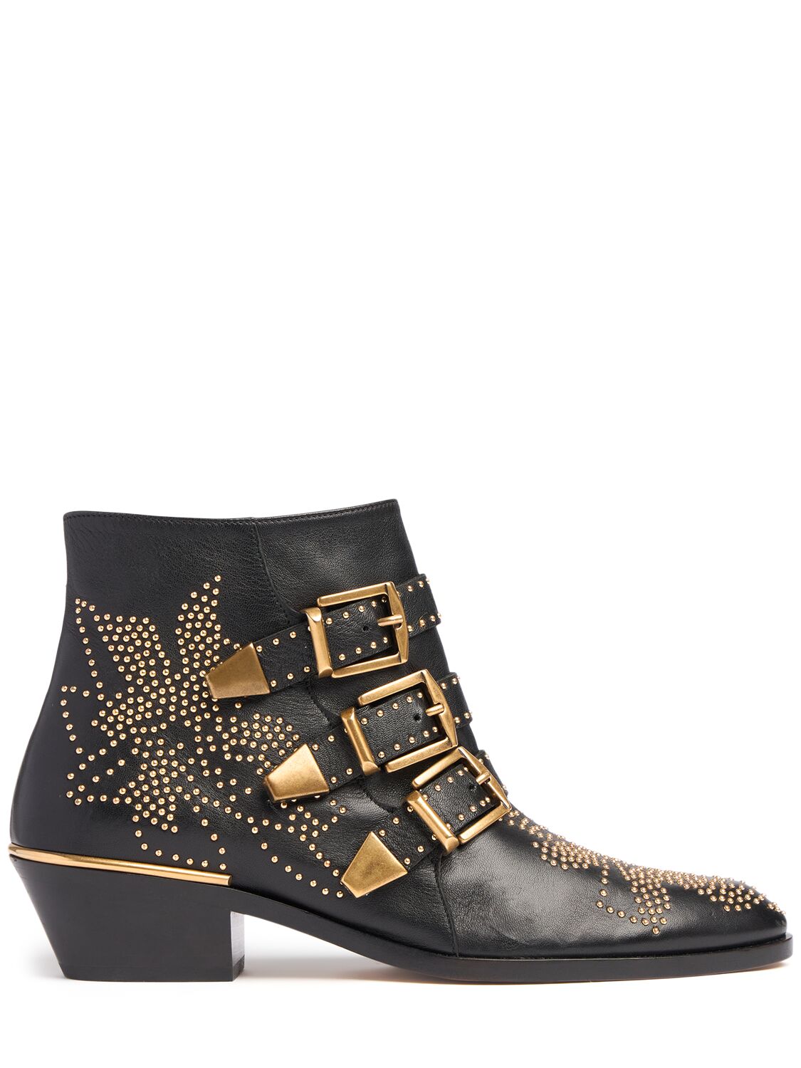 CHLOÉ 30mm Susan Leather Ankle Boots