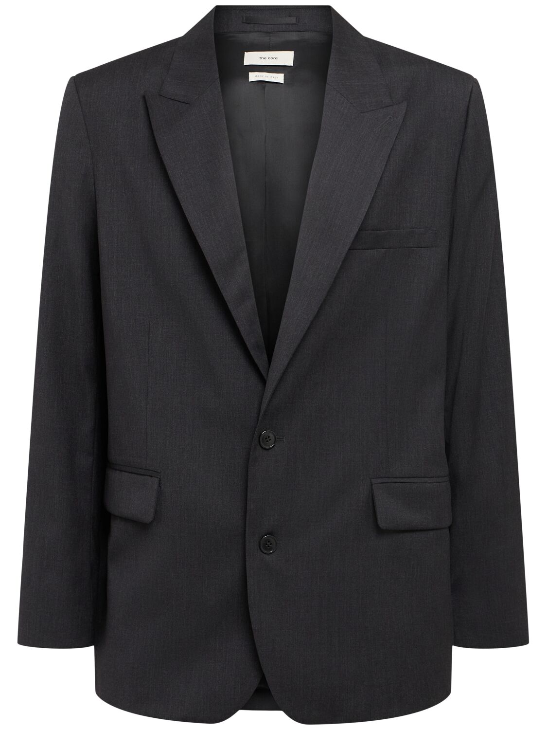 Blazer En Sergé De Laine À Boutonnage Simple - THE CORE - Modalova