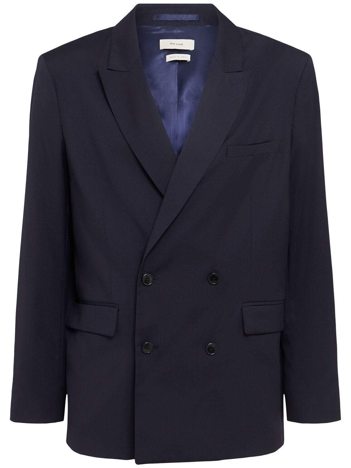 Blazer En Sergé De Laine À Double Boutonnage - THE CORE - Modalova