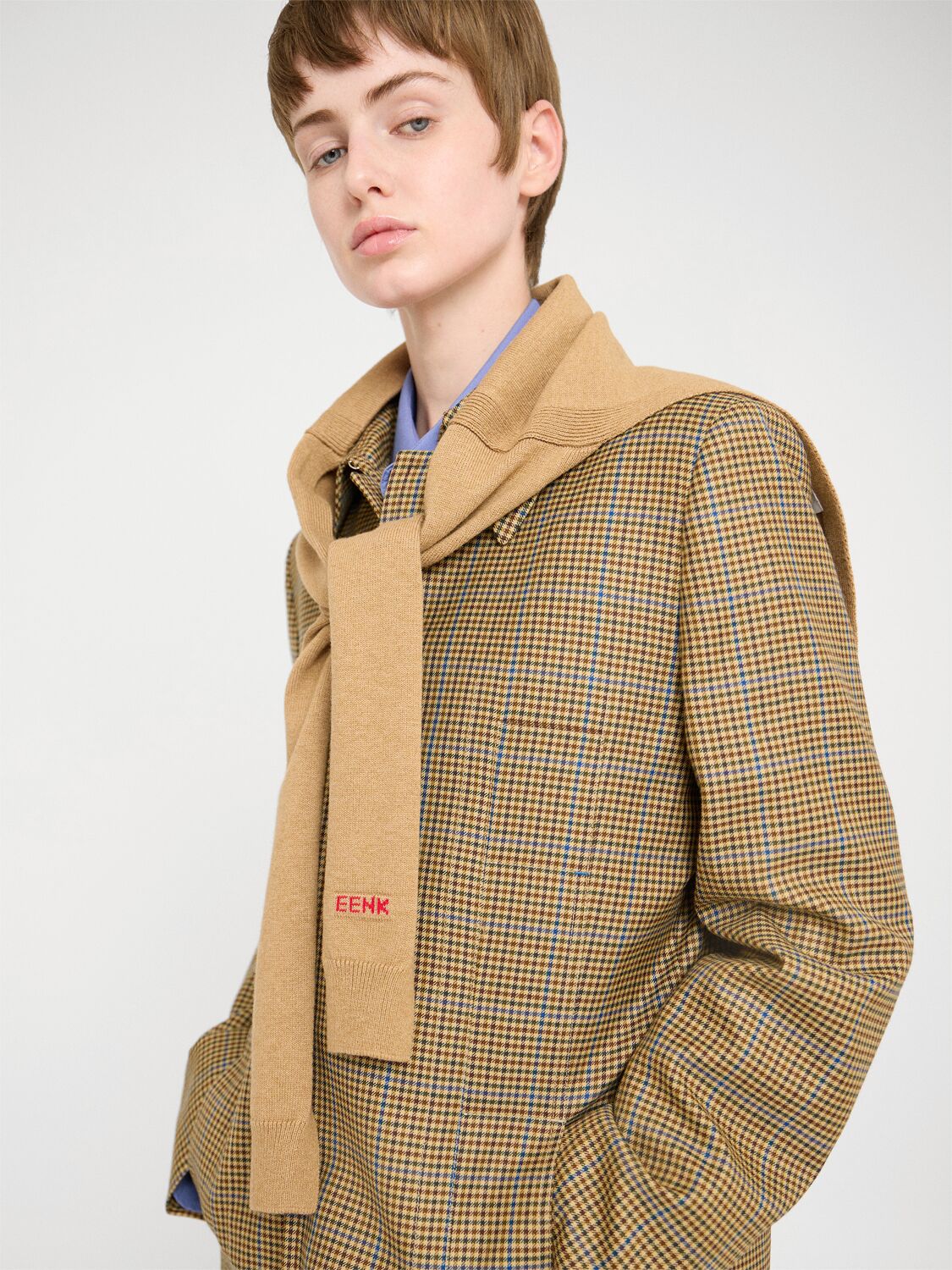 Eenk Muffler Wool Blend Knit Scarf