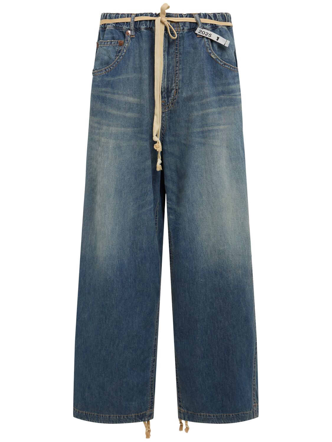 Embroidered High Rise Wide Jeans - MIHARA YASUHIRO - Modalova