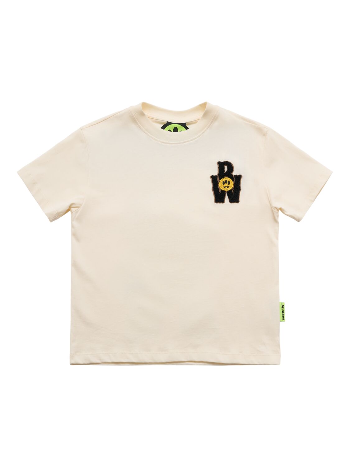 Barrow Printed Cotton Jersey T-shirt In White