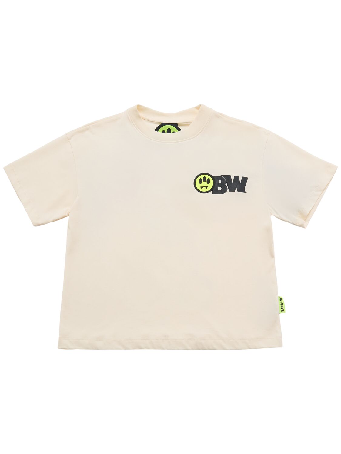 Barrow Printed Cotton Jersey T-shirt In White