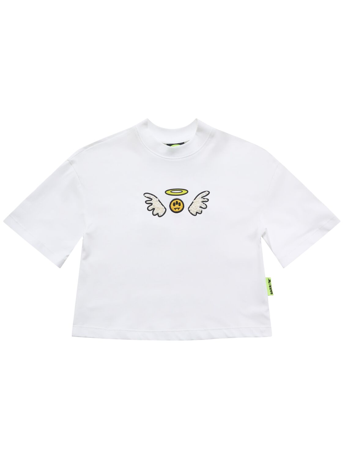 Barrow Printed Cotton Jersey T-shirt In White