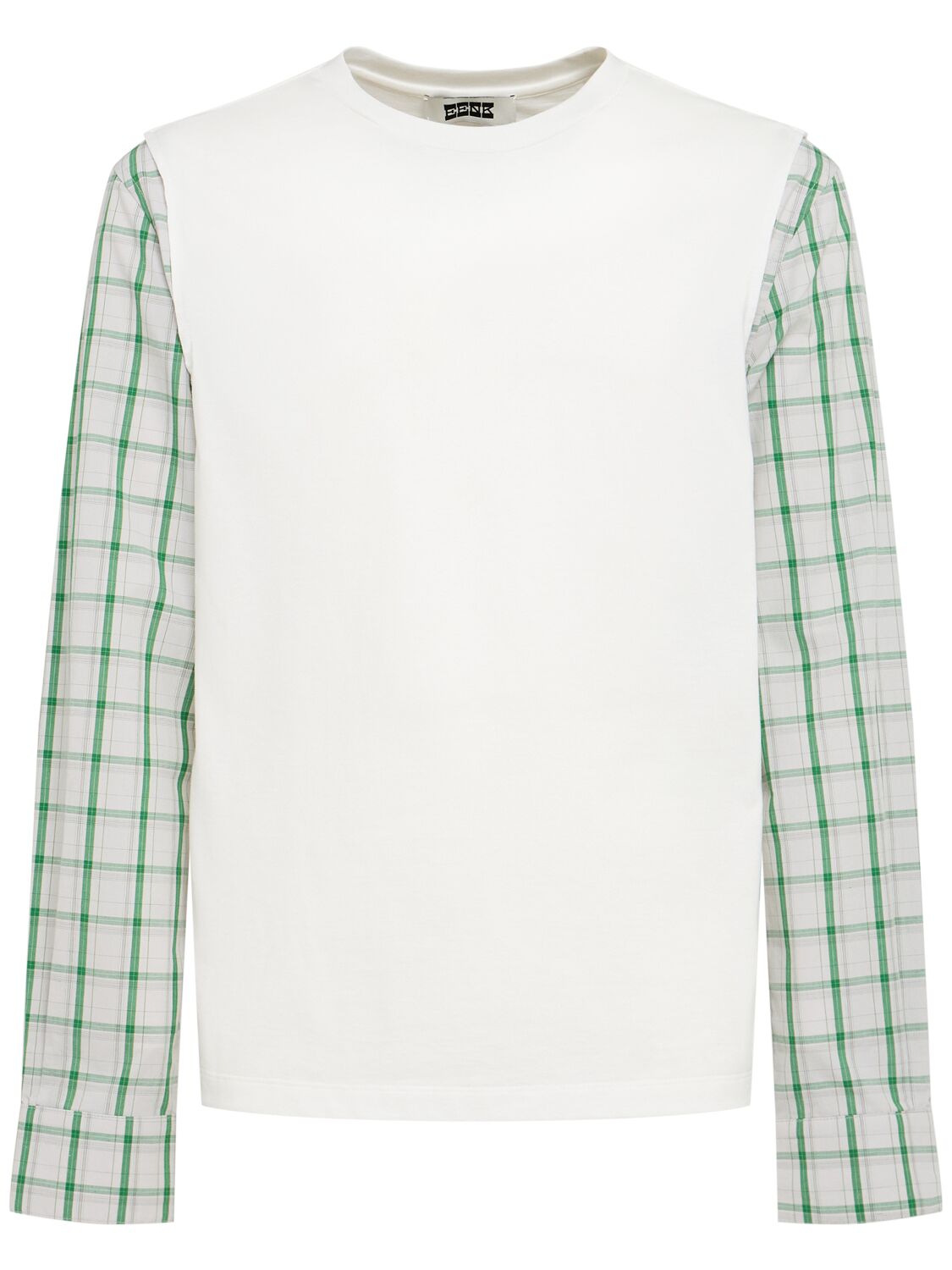 Contrast Cotton & Linen Top