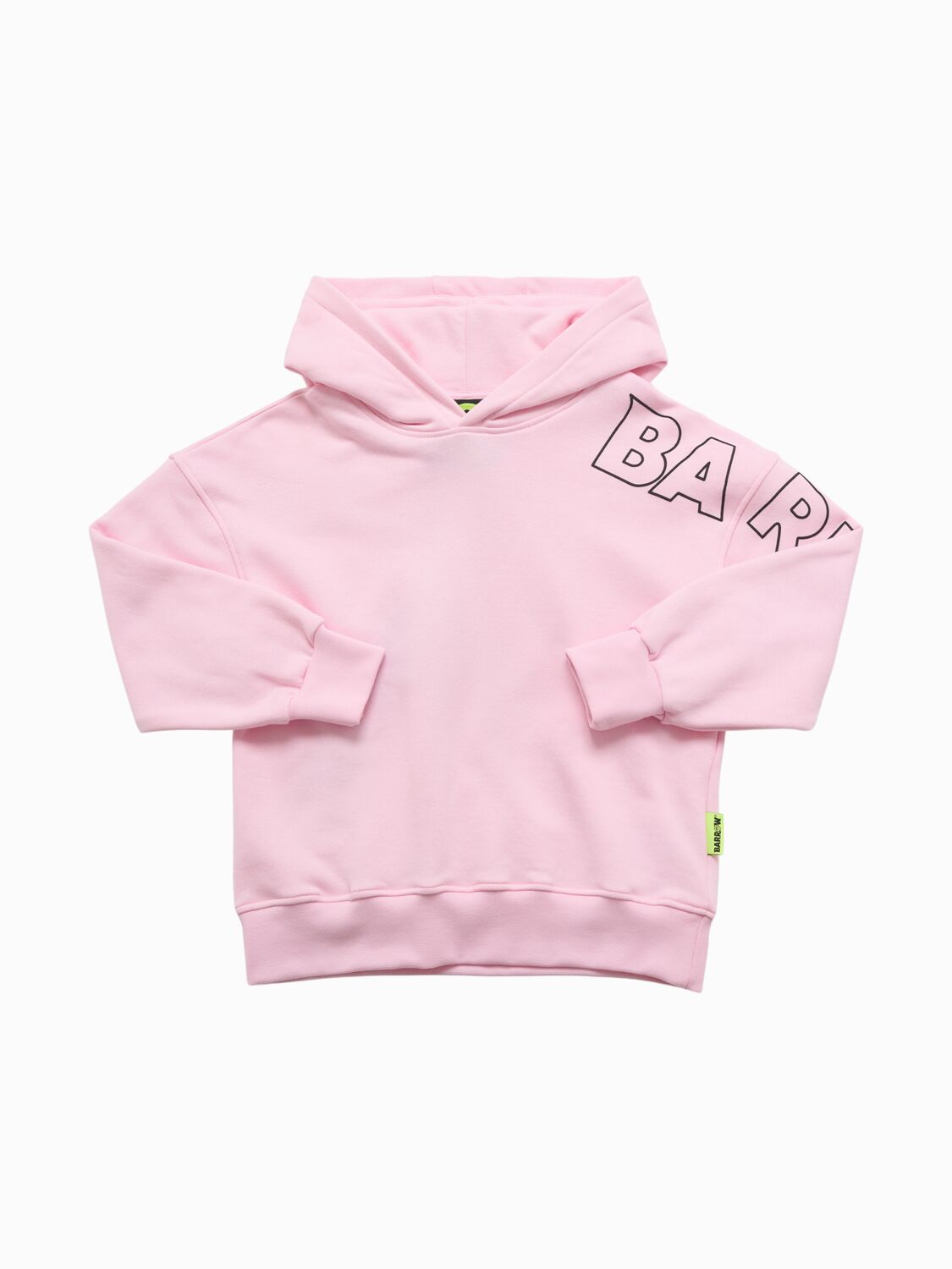 Barrow Printed Cotton Hoodie In Pink