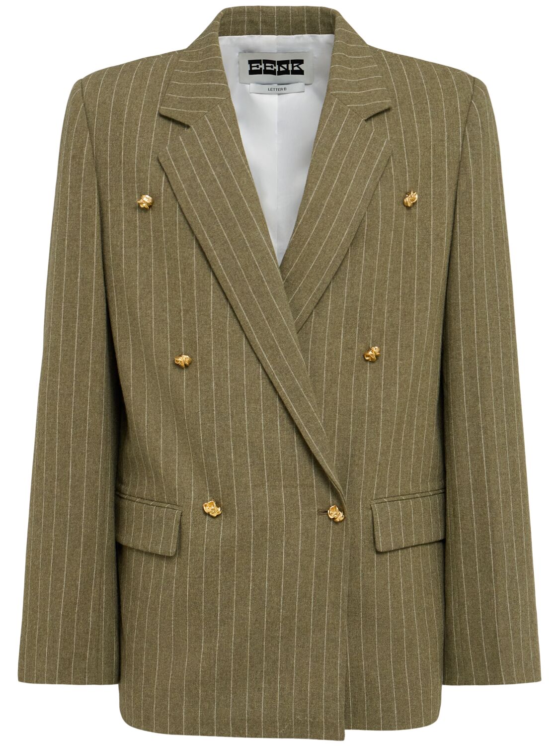 Eenk Wool Blend Blazer In Brown