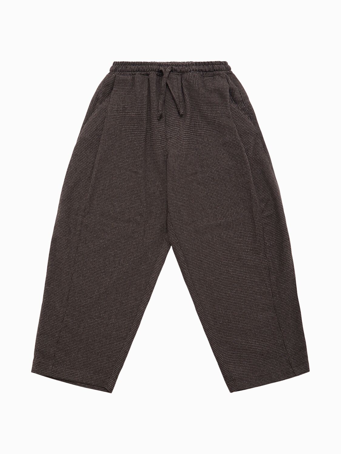 Laneus Poly Blend Pants In Brown
