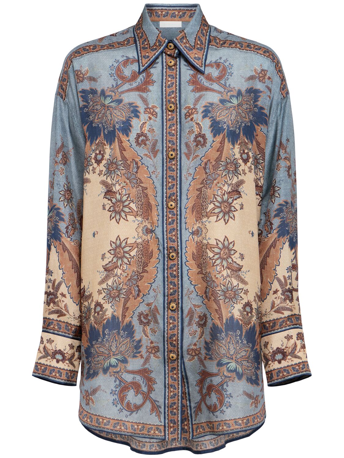 Chemise Style Homme En Soie Ascension - ZIMMERMANN - Modalova