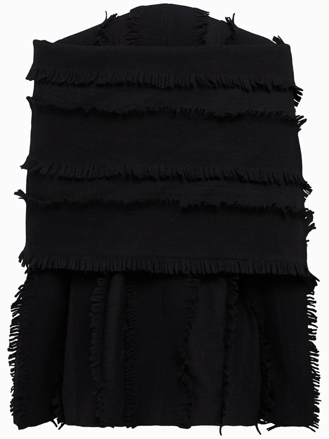 Eenk Textured Wool Jacket W/ Scarf Detail
