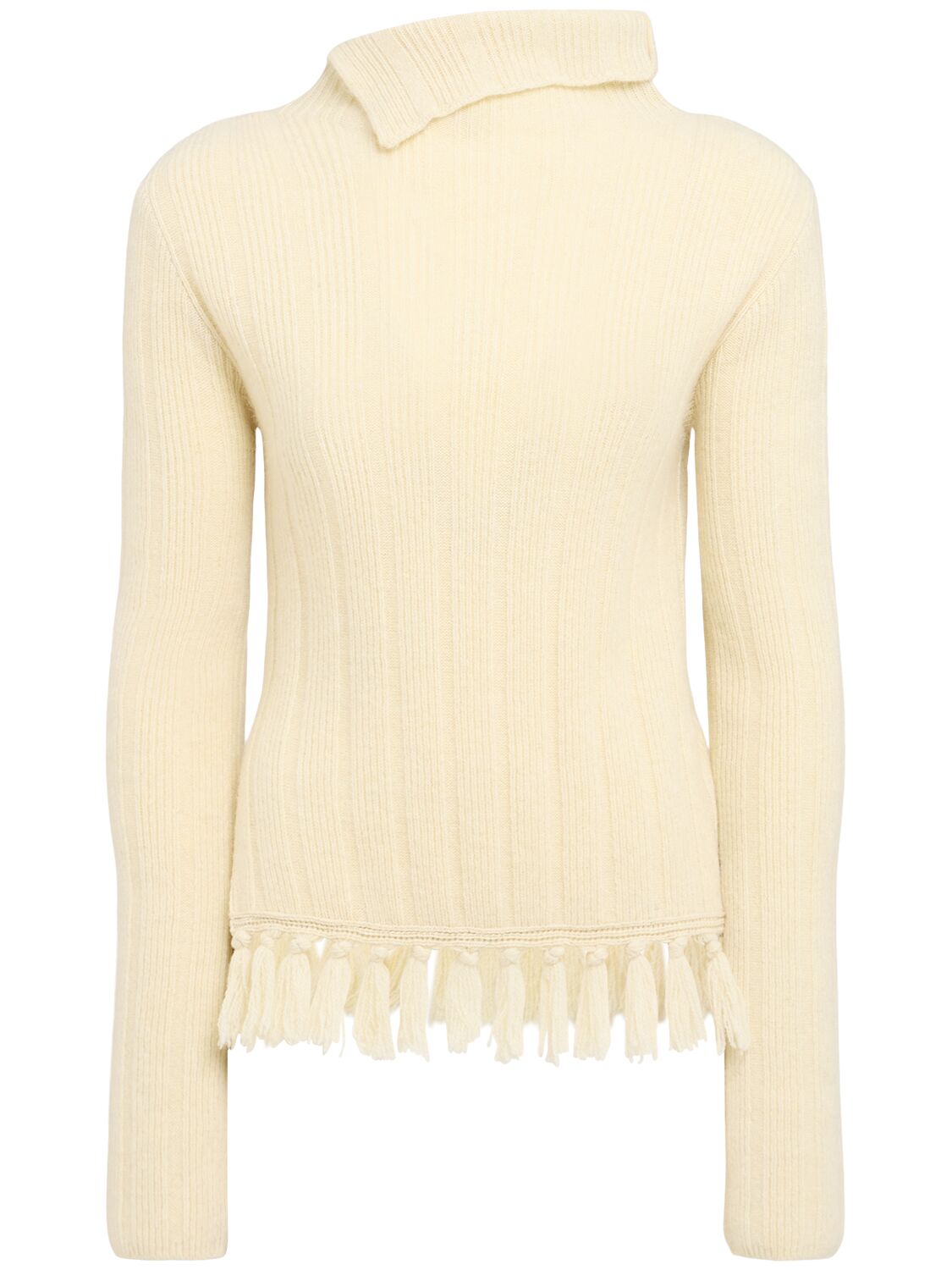 Eenk Funnel Neck Wool Blend Sweater