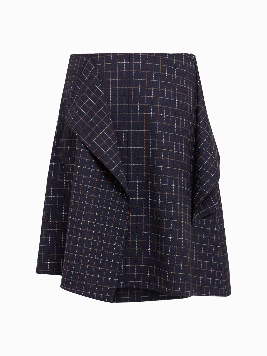 Eenk Asymmetrical Poly Blend Mini Skirt
