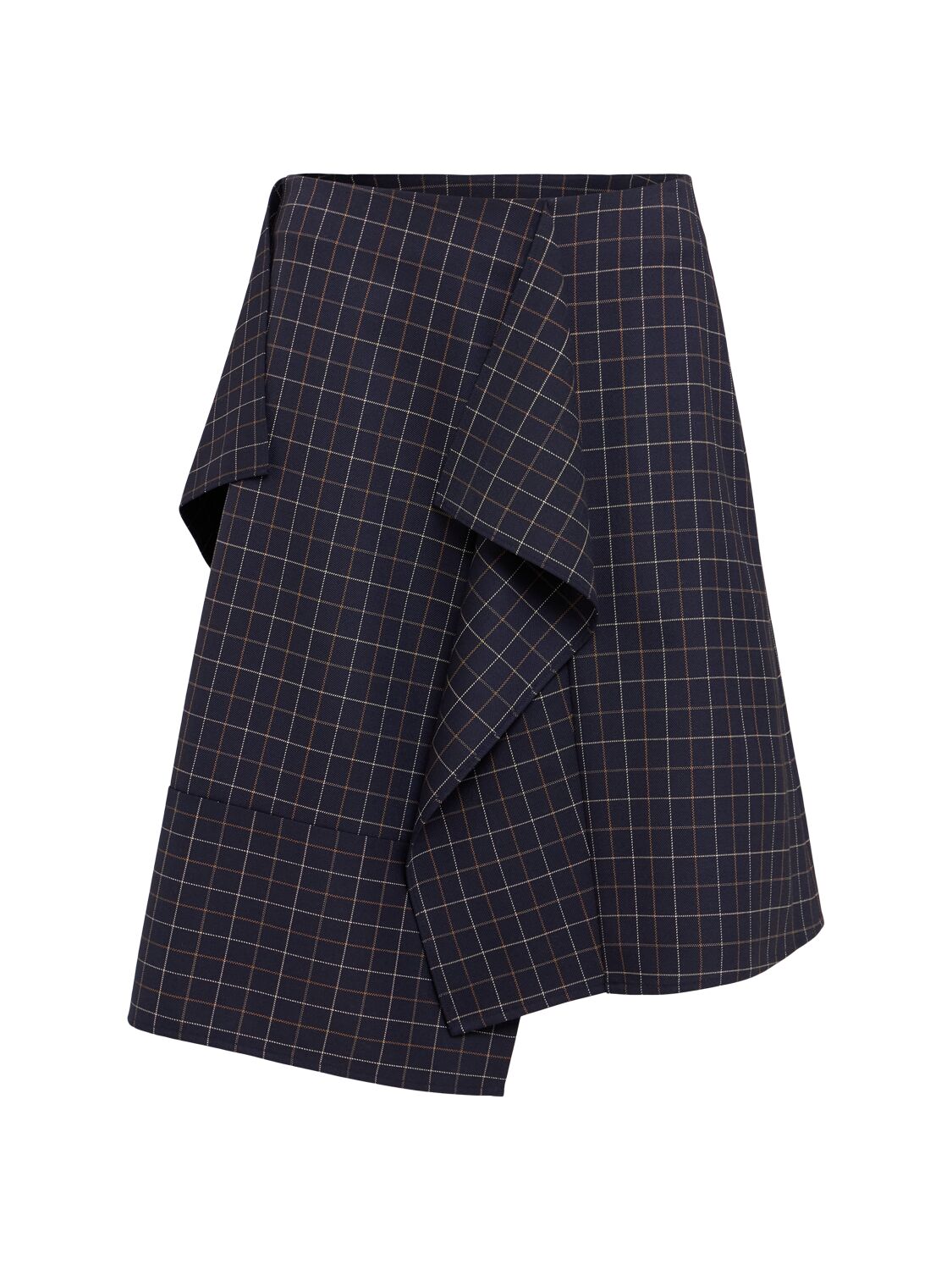 Eenk Asymmetrical Poly Blend Mini Skirt