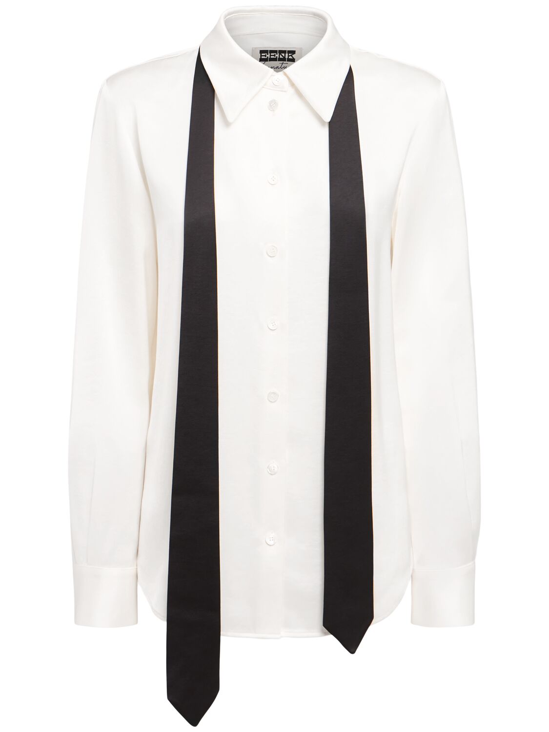 Eenk Viscose Blend Long Sleeve Tie Shirt