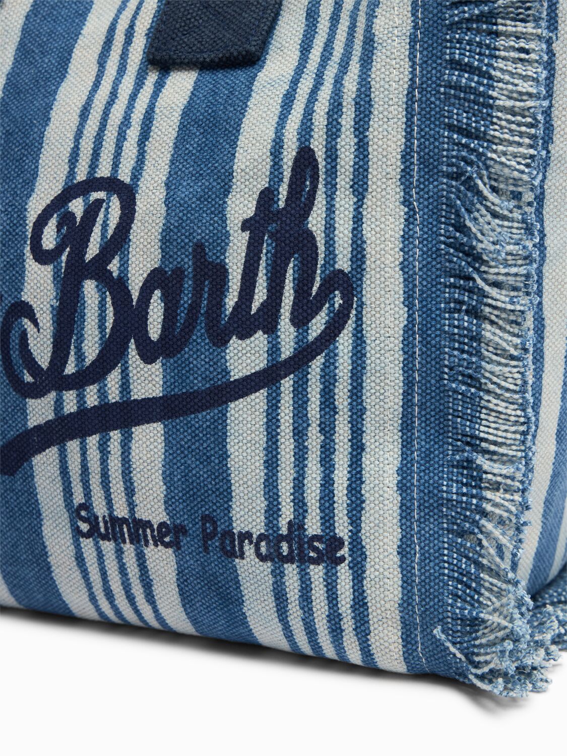 Mc2 Saint Barth 条纹棉质托特包