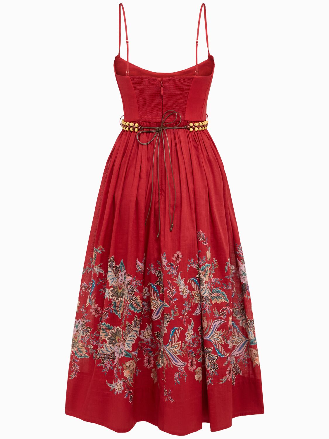 Zimmermann Rhiannon Cotton Corset Midi Dress
