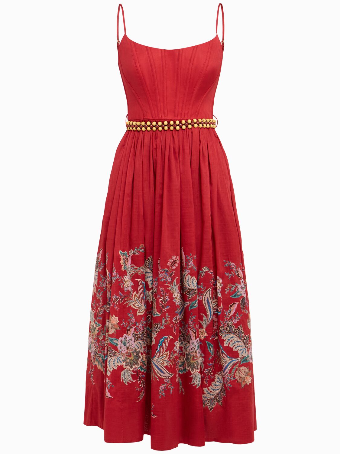 Zimmermann Rhiannon Cotton Corset Midi Dress