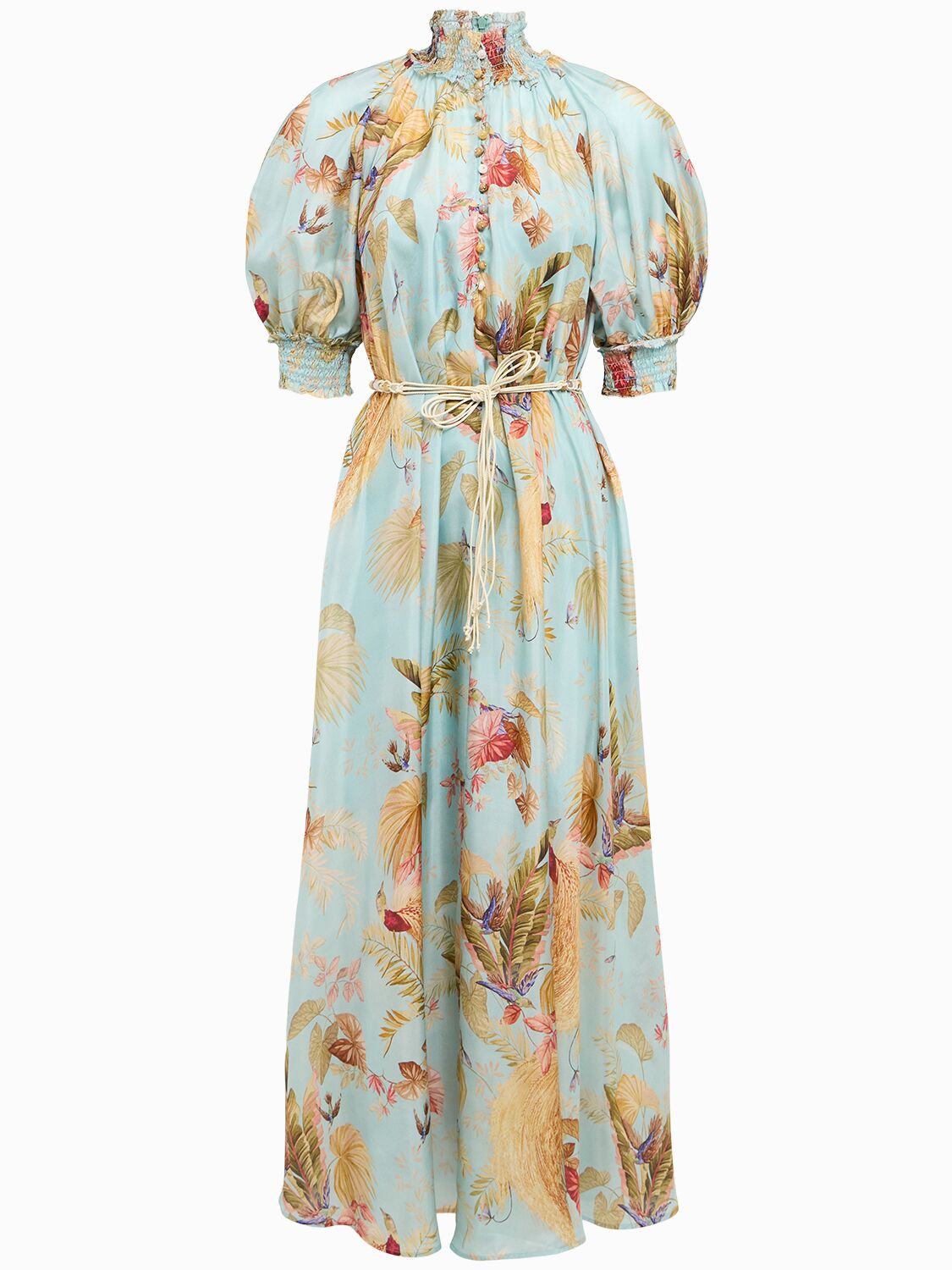 Robe Longue En Soie Bouillie Ascension - ZIMMERMANN - Modalova