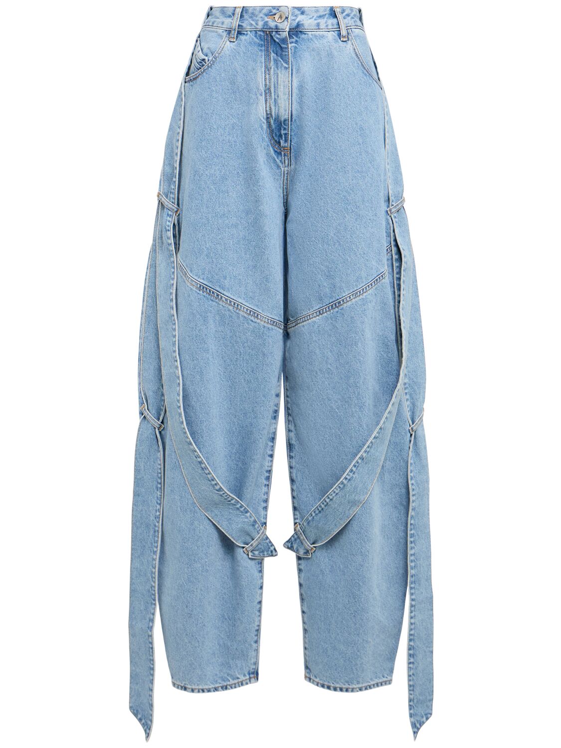 Jean Ample En Denim De Coton Délavé - THE ATTICO - Modalova