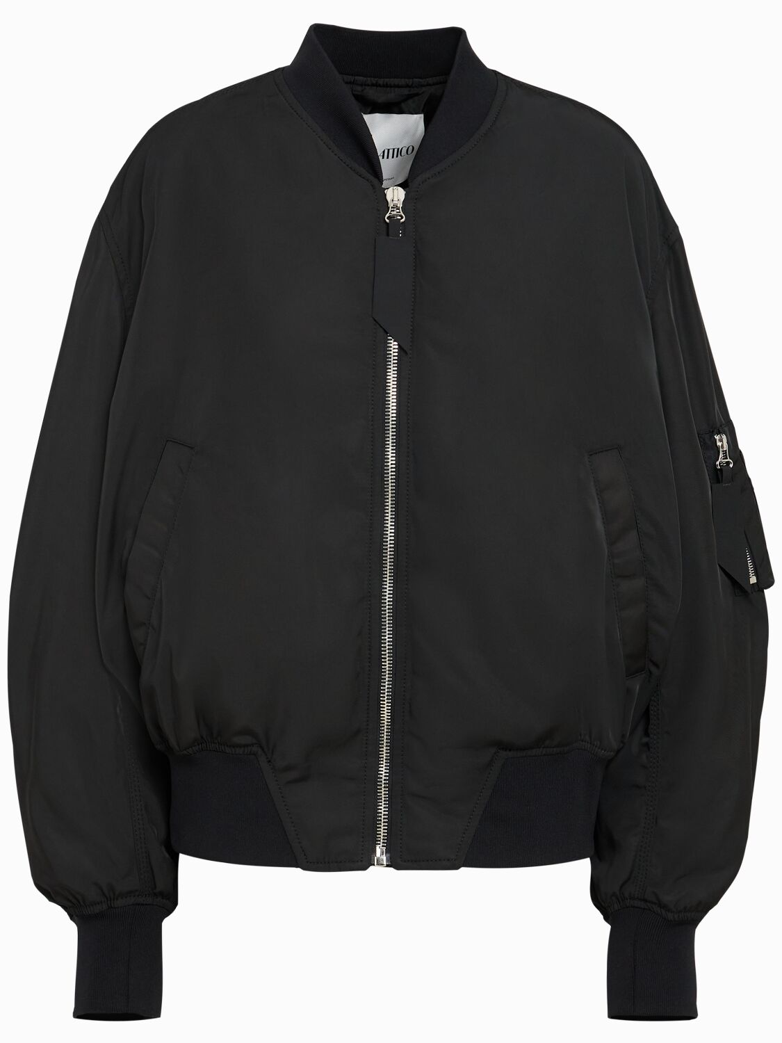 Attico Tech Bomber Jacket In Black