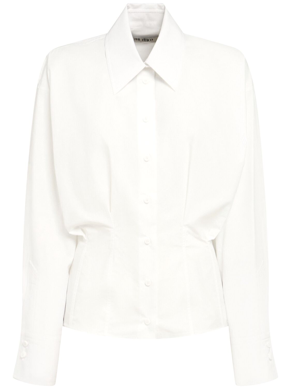 THE ATTICO Corset Cotton Poplin Shirt