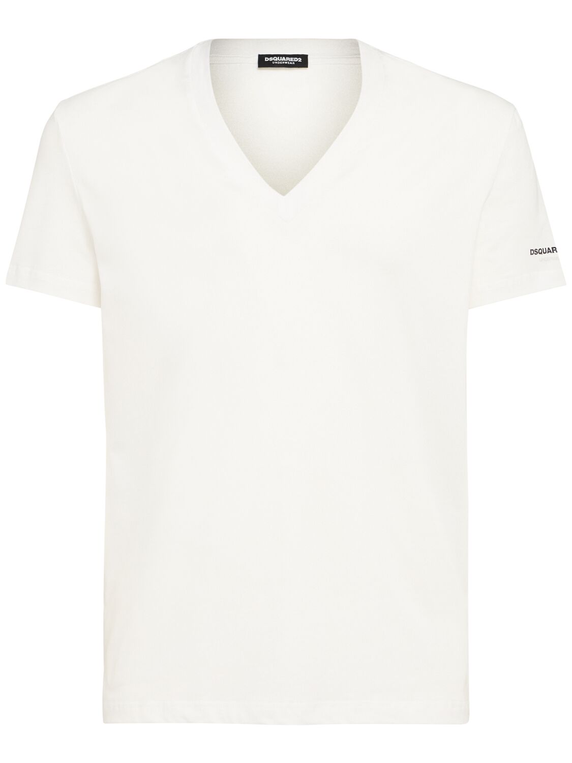 Pack Of 2 Cotton Blend V-neck T-shirts