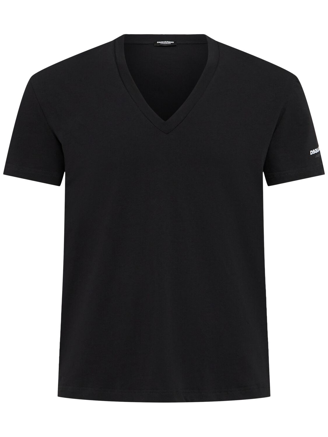 Pack Of 2 Cotton Blend V-neck T-shirts