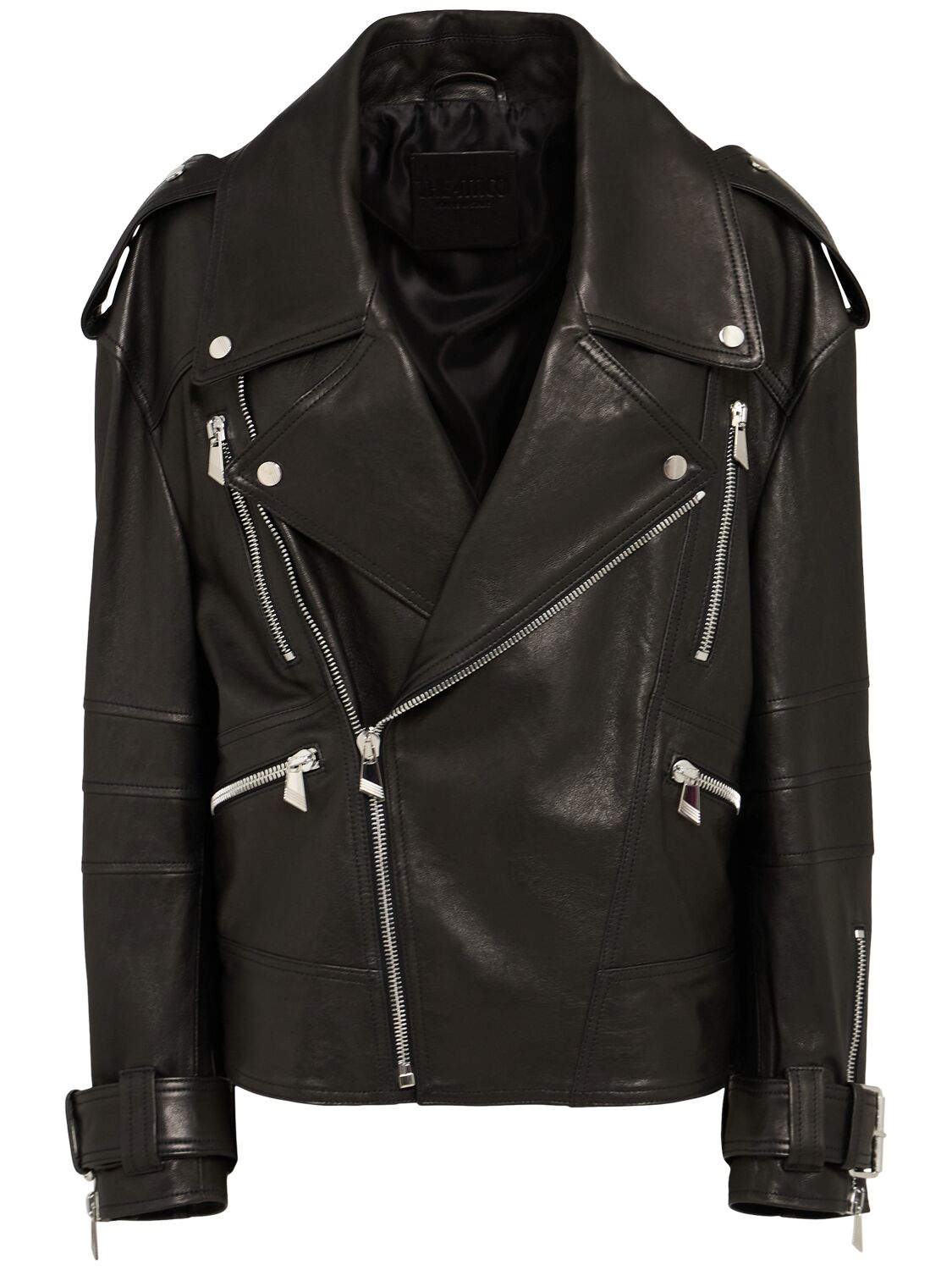 Veste Biker En Cuir - THE ATTICO - Modalova