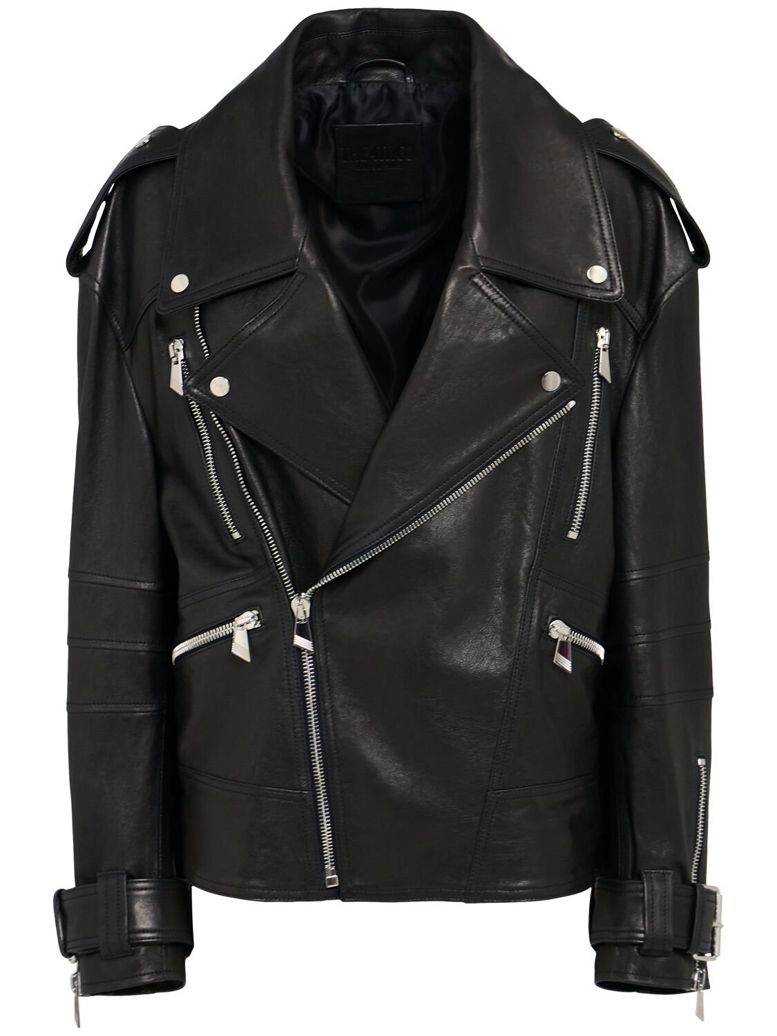 Veste Biker En Cuir - THE ATTICO - Modalova