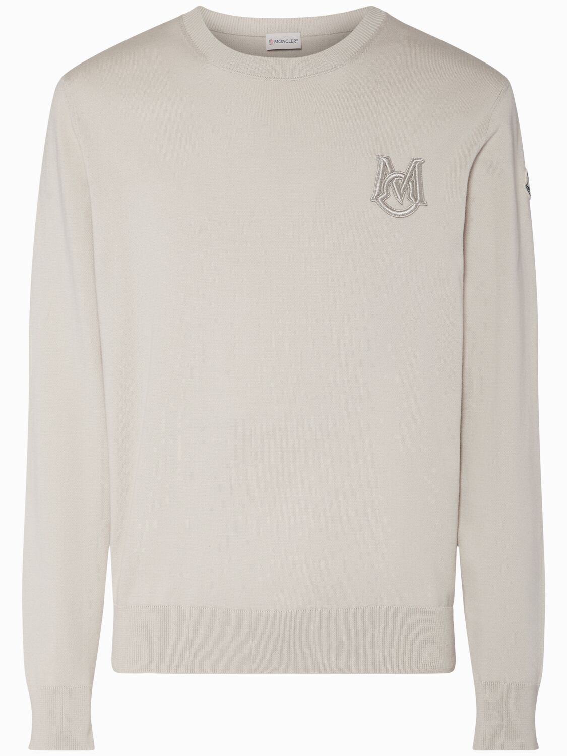 Moncler Embroidered Monogram Cotton Sweater