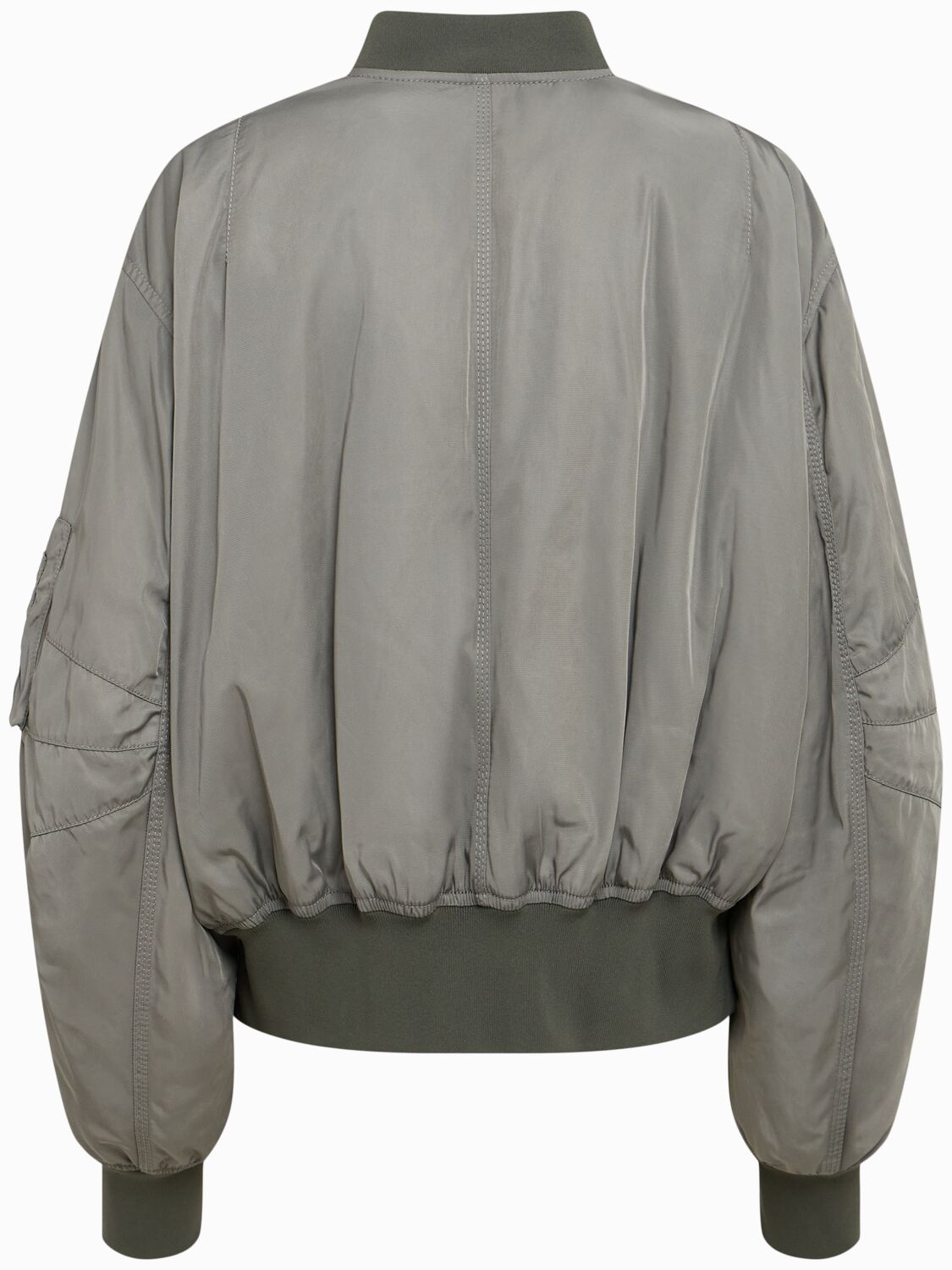 Attico Tech Bomber Jacket In Gray