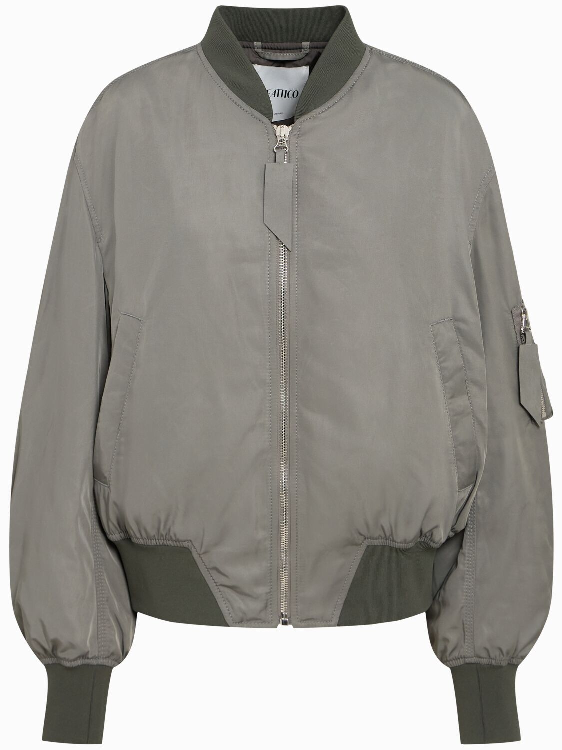 Attico Tech Bomber Jacket In Gray