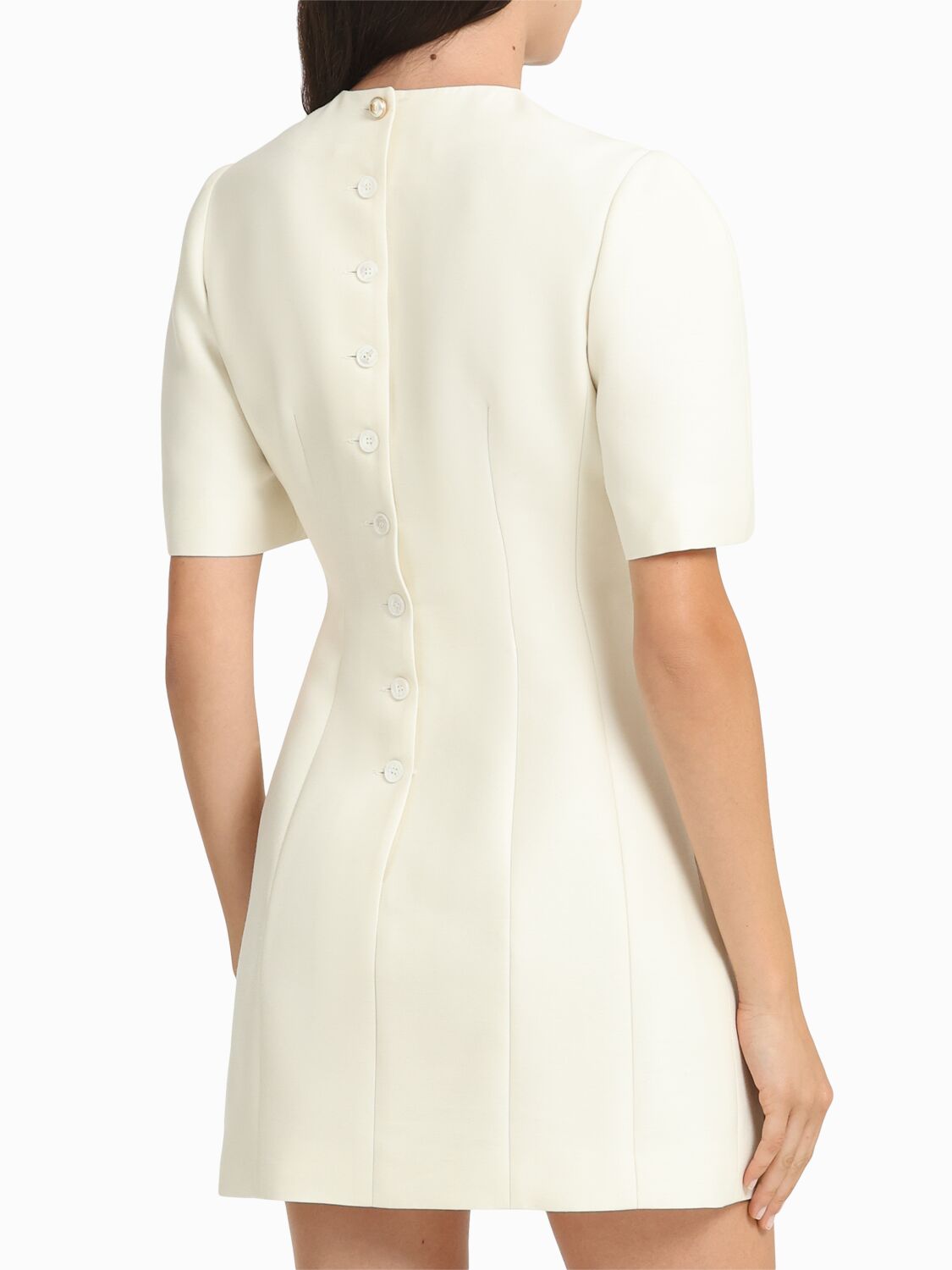 Eenk Short Sleeve Wool Blend Mini Dress